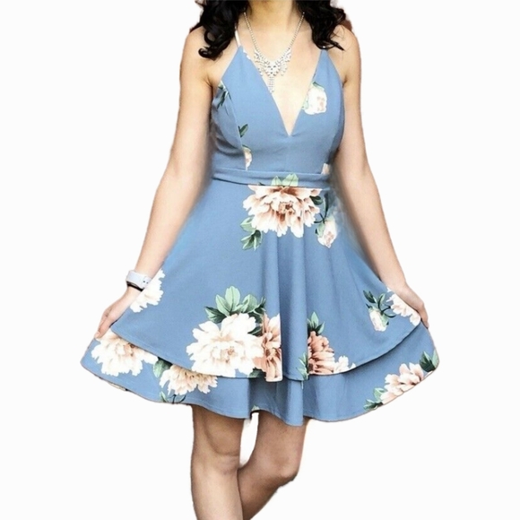 Floral Layered Hem Racerback Dress - David's Bridal - Medium - $99 Retail - Picture 8 of 12